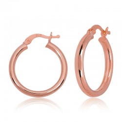 Gümüş Rose Halka Kadın Küpe Gümüş Rose Halka Kadın Küpe