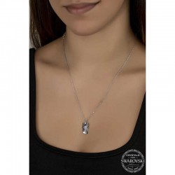 Swarovski Crystal Taşlı Baget Gümüş Kadın Kolye Swarovski Crystal Taşlı Baget Gümüş Kadın Kolye