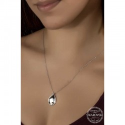 Swarovski Crystal Taşlı Damla Gümüş Kadın Kolye Swarovski Crystal Taşlı Damla Gümüş Kadın Kolye