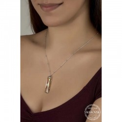 Swarovski Crystal Taşlı Top Zincir Baget Gümüş Kadın Kolye Swarovski Crystal Taşlı Top Zincir Baget Gümüş Kadın Kolye