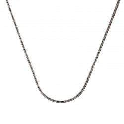 ​Gümüş 2 mm Tilki Kuyruğu 55 Cm Zincir