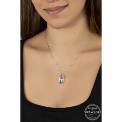 Swarovski Crystal Taşlı Top Zincir Baget Gümüş Kadın Kolye Swarovski Crystal Taşlı Top Zincir Baget Gümüş Kadın Kolye