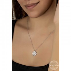 Swarovski Crystal Taşlı Yuvarlak Gümüş Kadın Kolye Swarovski Crystal Taşlı Yuvarlak Gümüş Kadın Kolye