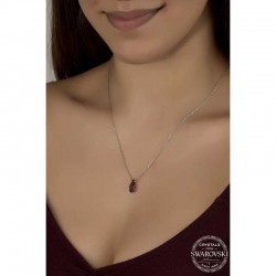 Swarovski Crystal Taşlı Ametist Gümüş Kadın Kolye Swarovski Crystal Taşlı Ametist Gümüş Kadın Kolye