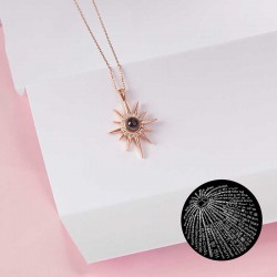 Gümüş Rose 100 Dilde Seni Seviyorum Kutup Yıldızı Kadın Kolye Gümüş Rose 100 Dilde Seni Seviyorum Kutup Yıldızı Kadın Kolye