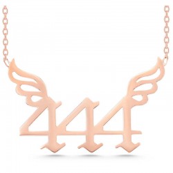 Gümüş Rose 444 Melek Sayısı Kadın Kolye Gümüş Rose 444 Melek Sayısı Kadın Kolye