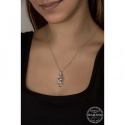 Swarovski Crystal Taşlı Salkım Gümüş Kadın Kolye Swarovski Crystal Taşlı Salkım Gümüş Kadın Kolye