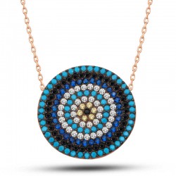 Gümüş Rose Nazar Kadın Kolye Gümüş Rose Nazar Kadın Kolye