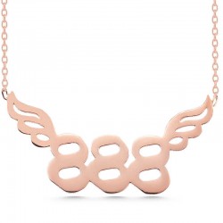 Gümüş Rose 888 Melek Sayısı Kadın Kolye Gümüş Rose 888 Melek Sayısı Kadın Kolye