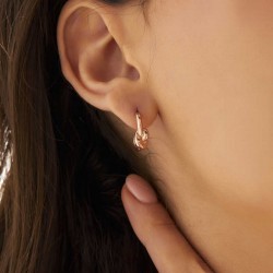 Gümüş Rose Düğüm Kadın Küpe Gümüş Rose Düğüm Kadın Küpe