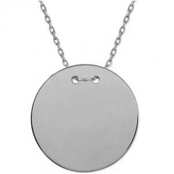 Gümüş Yuvarlak Plaka Kolye Gümüş Yuvarlak Plaka Kolye
