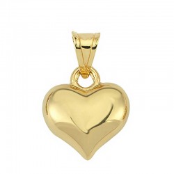 Gümüş Küçük 3 Boyutlu Gold Kalp Kadın Kolye Ucu Gümüş Küçük 3 Boyutlu Gold Kalp Kadın Kolye Ucu