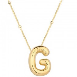 Gümüş Gold Balon G Harfi Kadın Kolye Gümüş Gold Balon G Harfi Kadın Kolye