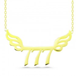 Gümüş Gold 777 Melek Sayısı Kadın Kolye