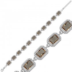 Gümüş Kare Zultanit Taşlı Kadın Bileklik Gümüş Kare Zultanit Taşlı Kadın Bileklik