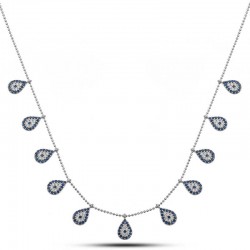 Gümüş Damla Nazarlı Şans Kadın Kolye Gümüş Damla Nazarlı Şans Kadın Kolye