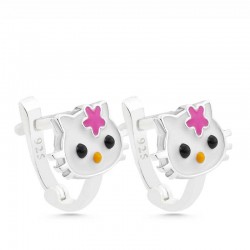 Gümüş Kedi Çocuk Küpe Gümüş Kedi Çocuk Küpe