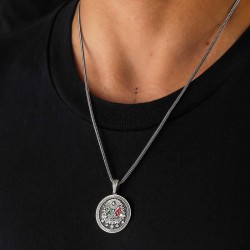 Gümüş Osmanlı Armalı Erkek Kolye Gümüş Osmanlı Armalı Erkek Kolye