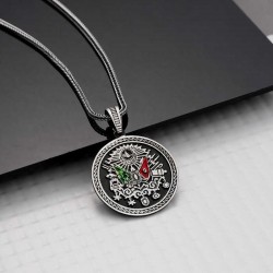 Gümüş Osmanlı Armalı Erkek Kolye Gümüş Osmanlı Armalı Erkek Kolye