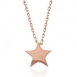 Gümüş Rose Yıldız Kadın Kolye