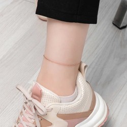 Gümüş Rose Zincir Desenli Halhal Gümüş Rose Zincir Desenli Halhal