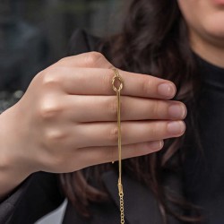 Gümüş Gold Aşk Düğüm Kadın Bileklik Gümüş Gold Aşk Düğüm Kadın Bileklik