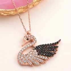 Gümüş Rose Kuğu Kadın Kolye Gümüş Rose Kuğu Kadın Kolye