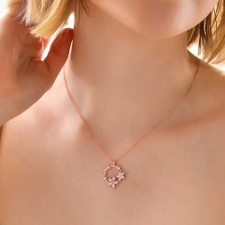 Gümüş Rose Beyaz Çiçek KadIn Kolye Gümüş Rose Beyaz Çiçek KadIn Kolye