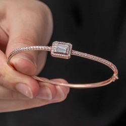 Gümüş Rose Baget Taşlı Kadın Bilezik Gümüş Rose Baget Taşlı Kadın Bilezik