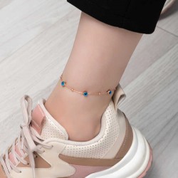 Gümüş Rose Göz Nazar Boncuklu Halhal Gümüş Rose Göz Nazar Boncuklu Halhal