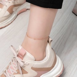 Gümüş Rose Top Zincir Halhal Gümüş Rose Top Zincir Halhal