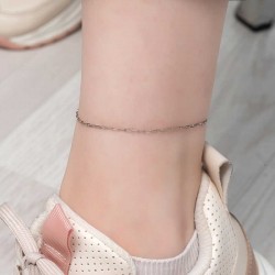 Gümüş Zincir Desenli Halhal Gümüş Zincir Desenli Halhal