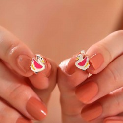 Gümüş Kuğu Çocuk Küpesi Gümüş Kuğu Çocuk Küpesi