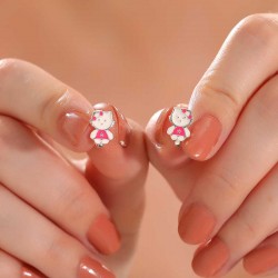 Gümüş Kedi Çocuk Küpesi Gümüş Kedi Çocuk Küpesi