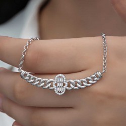 Gümüş Gurmet Zincirli Fatma Ana Eli Baget Taşlı Kadın Kolye Gümüş Gurmet Zincirli Fatma Ana Eli Baget Taşlı Kadın Kolye