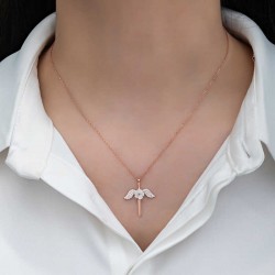 Gümüş Manolya Çiçeği Melek Kadın Kolye Gümüş Manolya Çiçeği Melek Kadın Kolye