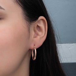 Gümüş Rose 3 mm Burgu Şarnel Küpe Gümüş Rose 3 mm Burgu Şarnel Küpe