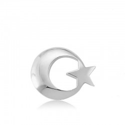 Gümüş Ay Yıldız Rozet Gümüş Ay Yıldız Rozet