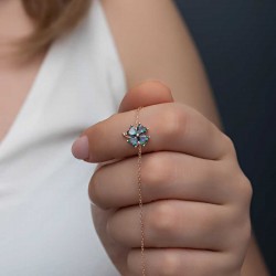 Gümüş Rose Mistik Topaz Yonca Kadın Bileklik Gümüş Rose Mistik Topaz Yonca Kadın Bileklik