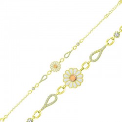 Gümüş Gold Papatya Kadın Bileklik Gümüş Gold Papatya Kadın Bileklik