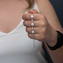 Gümüş Yuvarlak Taşlı Kadın Bileklik Gümüş Yuvarlak Taşlı Kadın Bileklik